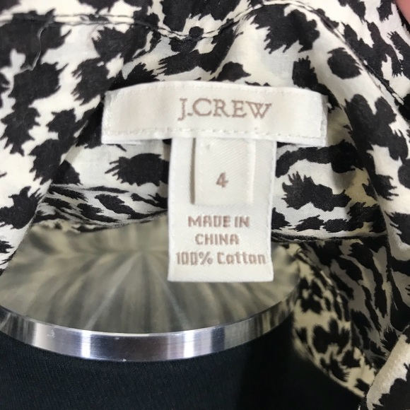 J. Crew Animal Print Button Down Blouse. Size 4. - Picture 6 of 6